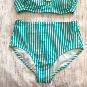 High rise bikini bottom